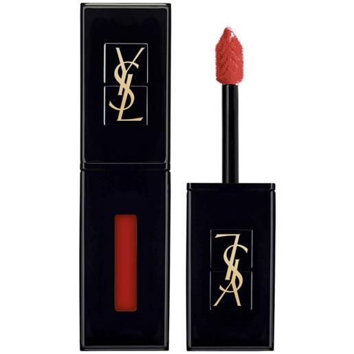 Yves saint laurent labbra rouge pur couture vernis à lèvres vinyl cream, 406-orange-electro