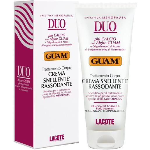 LACOTE Srl guam - duo crema menopausa snellente rassodante 200ml - trattamento per riduzione e tonicità