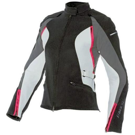 Dainese arya lady tex jacket-t21-black/dark-gull-gray/fuchsia