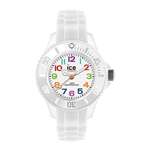 ICE-WATCH - ice mini white - orologio bianco da bambini (unisex) con cinturino in silicone - 000744 (extra small)