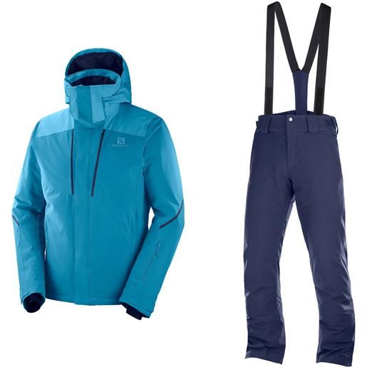 SALOMON completo sci uomo - giacca stormseason + pantalone stormseason