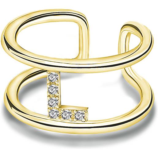 GioiaPura anello donna gioiello gioiapura nominum lettera l gyxaaz0021-yl
