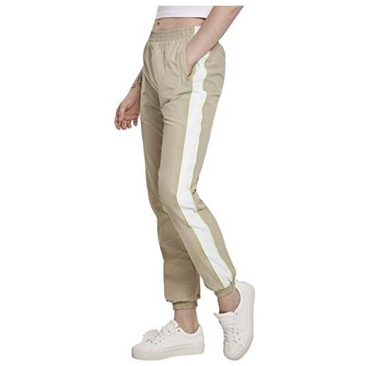Urban Classics pantaloni da donna piped track pants eleganti, concrete/electric lime, xl