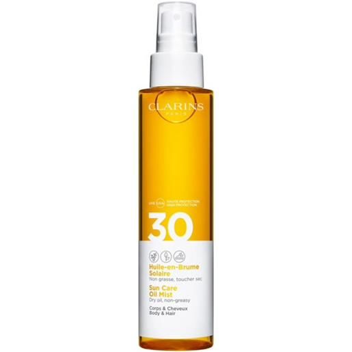Clarins huile-en-brume solaire corps & cheveux spf30 olio solare corpo e capelli, 150-ml
