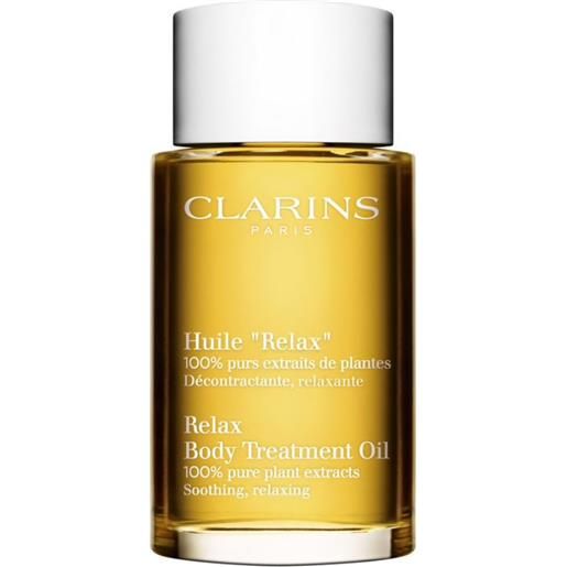 Clarins huile "relax" olio corpo, 100-ml