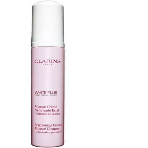 Clarins white plus mousse creme nettoyant eclat detergenza viso, 150-ml