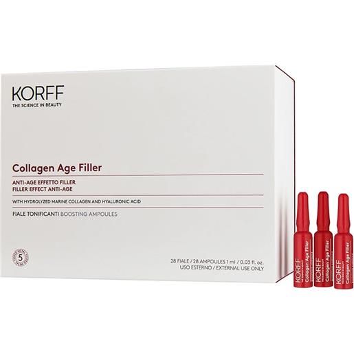 Korff collagen age filler - fiale tonificanti viso anti-age, 28 fiale