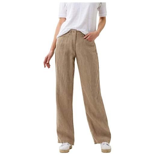 BRAX style farina-pantaloni in lino, bianco 3, 38w x 32l donna
