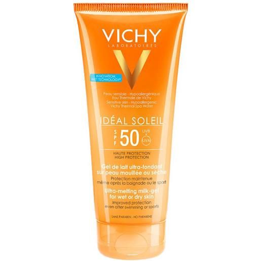 Vichy idéal soleil gel latte solare ultra-fondente spf 50 protezione corpo 200 ml
