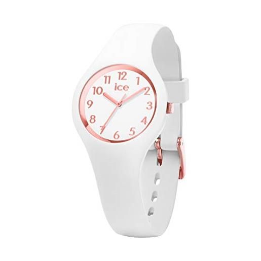 Ice-watch - ice glam white rose-gold numbers - orologio bianco da donna con cinturino in silicone - 015343 (extra small)