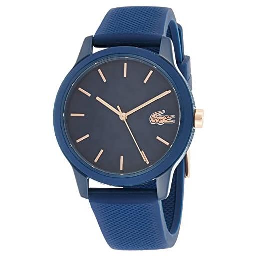 Lacoste orologio analogico al quarzo da donna con cinturino in silicone blu navy - 2001067