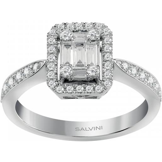 Salvini anello solitario magia in oro bianco con diamanti