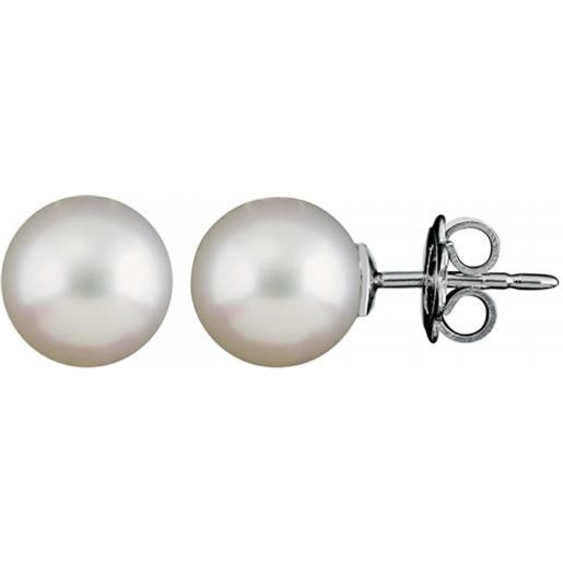 Salvini orecchini in oro bianco con perle bianche giapponesi