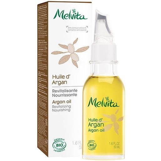 MELVITA huile d'argan bio 50ml olio viso nutriente, olio corpo anti-età, olio corpo rigenerante, olio capelli