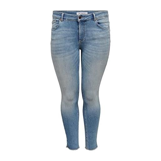 ONLY Carmakoma carwilly reg ank sk jeans rea1467 noos, light blue denim, 54/32 donna