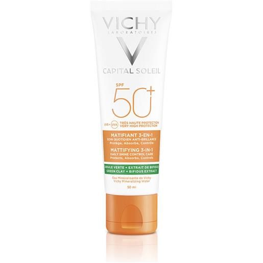 Vichy Sole vichy capital soleil - trattamento opacizzante 3 in 1 effetto mat spf 50+, 50ml