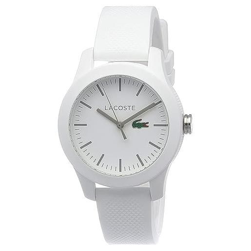 Lacoste orologio analogico al quarzo da donna con cinturino in silicone bianco - 2000954