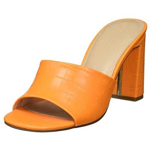The Drop, sandalo mule pattie, con tacco alto e largo, color oro, 38 eu