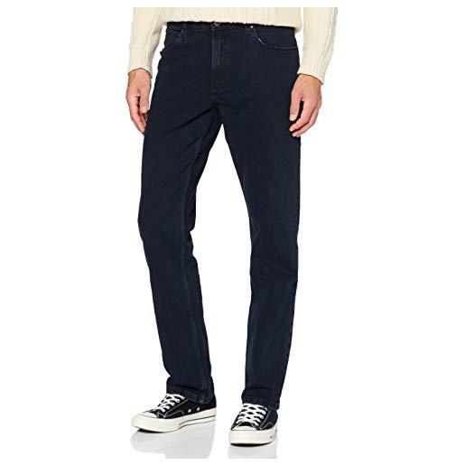 Wrangler authentic straight jeans, blu (dark stone), 33w/32l uomo