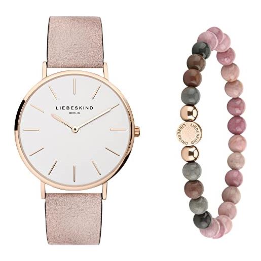Liebeskind set di orologio da polso e bracciale con perline. Ls-0072-lqb