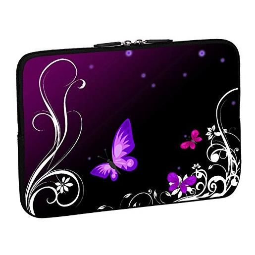 PEDEA custodia per notebook in neoprene 15,6 pollici, purple butterfly
