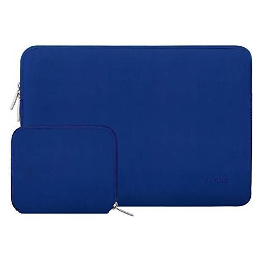 MOSISO laptop sleeve compatibile con mac. Book air/pro, 13-13,3 pollici notebook, compatibile con mac. Book pro 14 m3 m2 m1 pro max 2023-2021, neoprene borsa custodia con piccolo case, blu reale