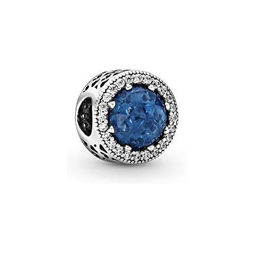 Pandora charm bead 791725nmb donna blu moonlight argento