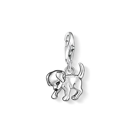 Thomas Sabo ciondolo charm da donna con cucciolo di cane in argento sterling 925 0885-007-12