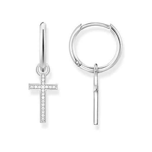 Thomas Sabo orecchini a cerchio da donna, argento sterling 925