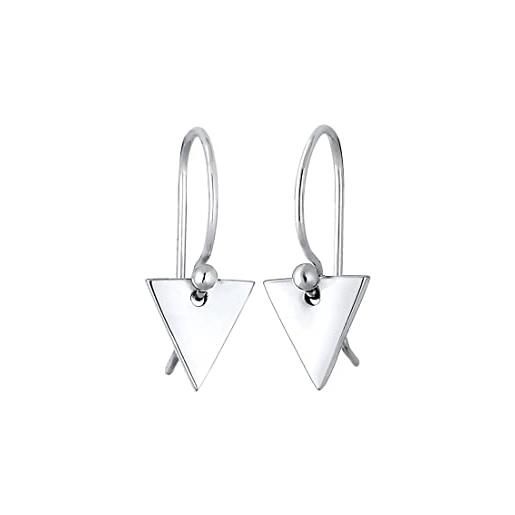 Elli Orecchini A Goccia Pendente Donna In Argento 925 – Design A Piuma, Altezza 2,7 Cm - 3