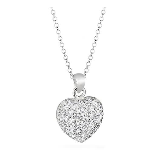 Elli collana con pendente a cuore da donna argento 925, 90 cm