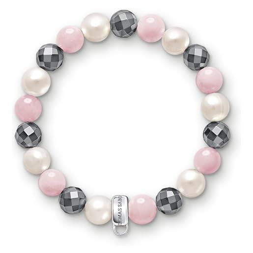 Bracciale in argento sterling 925 catena di perline da 4