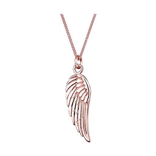 Elli collana con pendente da donna in argento, placcato oro rosa, 45 cm