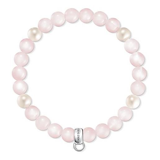 Thomas Sabo bracciale e perla quarzo rosa da donna argento 925