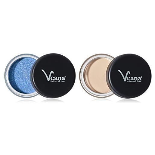 VEANA Mineral Line veana, mineral line, set di ombretto e primer per trucco occhi, start by night, 10 g