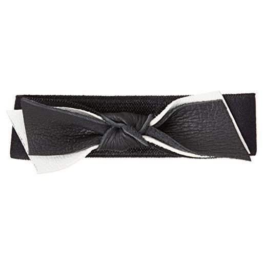 EMI JAY elastico knot pelle colore nero/bianco