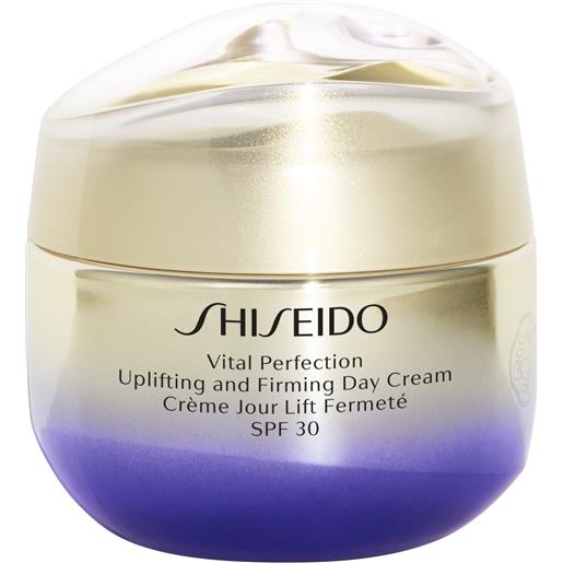 Shiseido vital perfection uplifting & firming cream, 50 ml spf 30 - crema viso donna lifting giorno