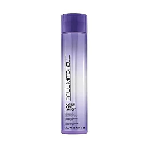 Paul Mitchell platinum blonde shampoo, neutralizzante e idratante, per capelli biondi, grigi e bianchi - 300 ml