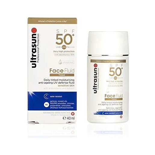 Ultrasun face fluid spf50+ - fluido protettivo anti-invecchiamento uv, 1 confezione da 40 ml