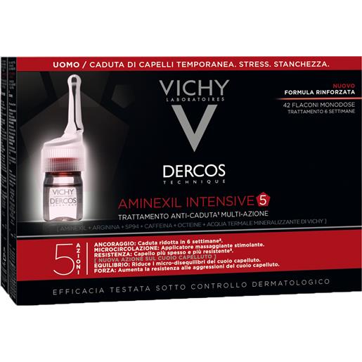 Vichy dercos aminexil intensive 5 trattamento anticaduta uomo 42 fiale