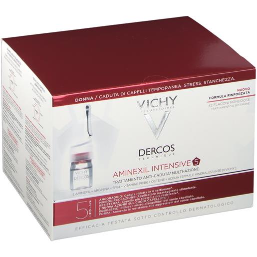 Vichy dercos aminexil intensive 5 trattamento anticaduta donna 42 fiale