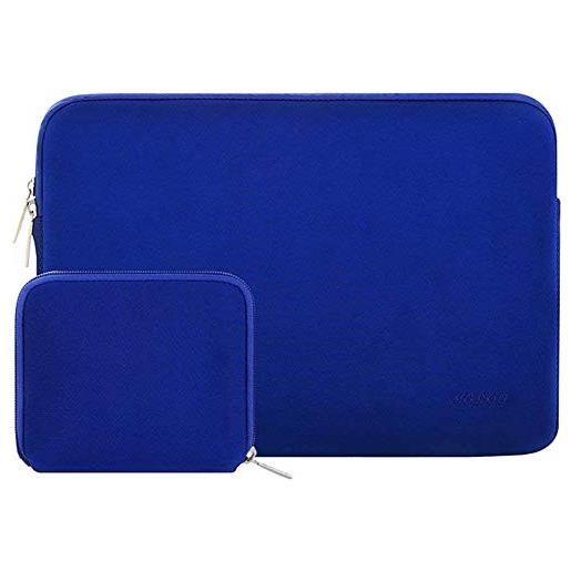 MOSISO laptop custodia pc portatil compatibile con mac. Book air 13 m3 m2 m1 a2337 a1932 2018-2024/pro 13 m2 m1 a2338 a2251 a2289 a2159 a1989 a1706, neoprene borsa con piccolo case, blu reale