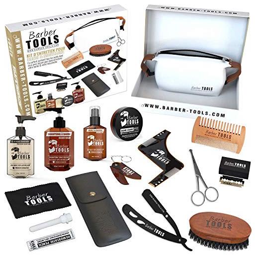 BARBER TOOLS kit/set/cofanetto per la cura della barba e della rasatura. Con barber care | cosmetici prodotto in francia ✮ BARBER TOOLS ✮