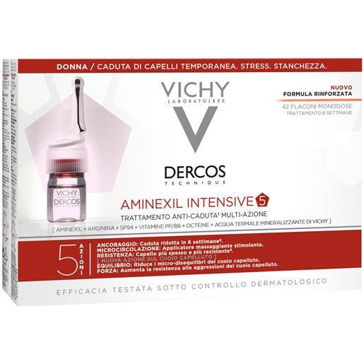 VICHY (L'Oreal Italia SpA) dercos aminexil intensive 5 trattamento anticaduta 42 fiale donna