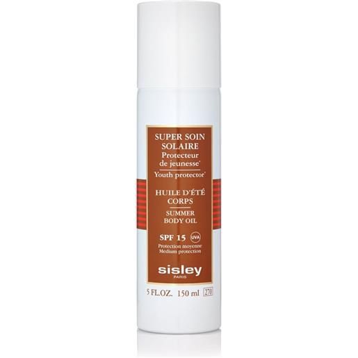 Sisley super soin solaire huile d'été corps spf15 150 ml trattamento che protegge la pelle dagli effetti del foto-invecchiamento