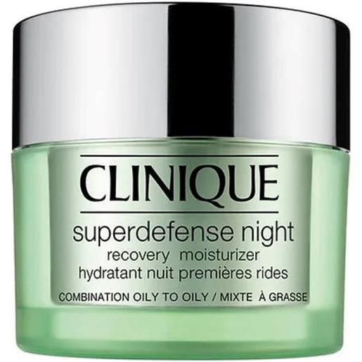 Clinique superdefense night - idratante da notte prevenzione prime rughe - tipo di pelle 3 - 4 50 ml