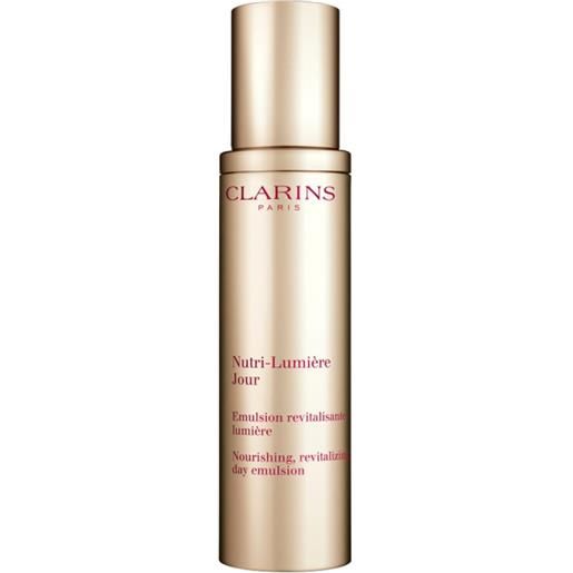 Clarins nutri-lumière emulsione giorno 50 ml emulsione-in-olio leggera e non grassa per rivitalizzare la pelle secca