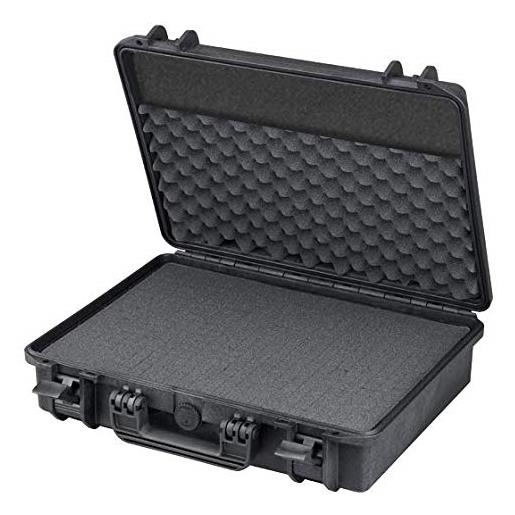 TomCase custodia impermeabile da esterno per notebook/laptop fino a 17 e accessori, valigetta rigida infrangibile con schiuma a trama configurabile, custodia da trasporto