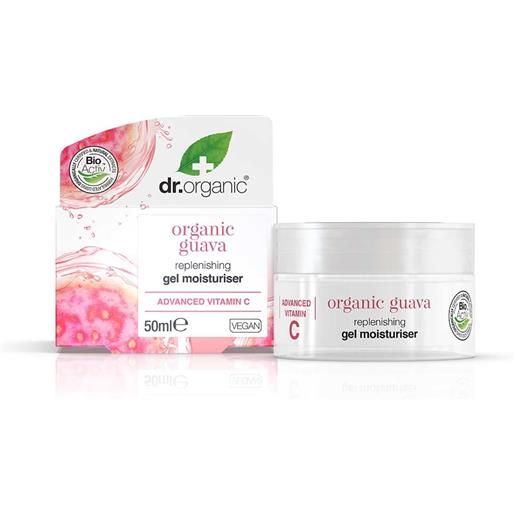 Dr. Organic guava - replenish gel moisturiser gel-crema viso rimpolpante, 50ml