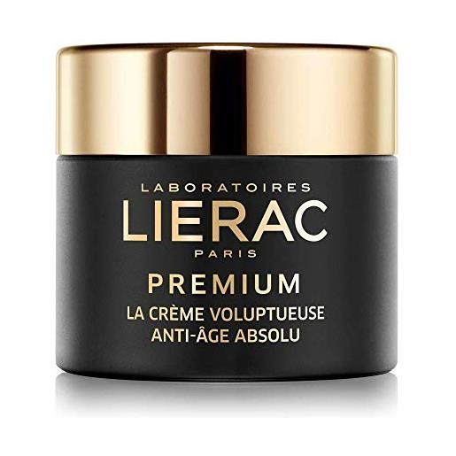 Lierac premium la crème voluptueuse crema viso anti età con acido ialuronico, per pelle secca, formato da 50 ml